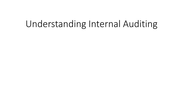 understanding internal auditing