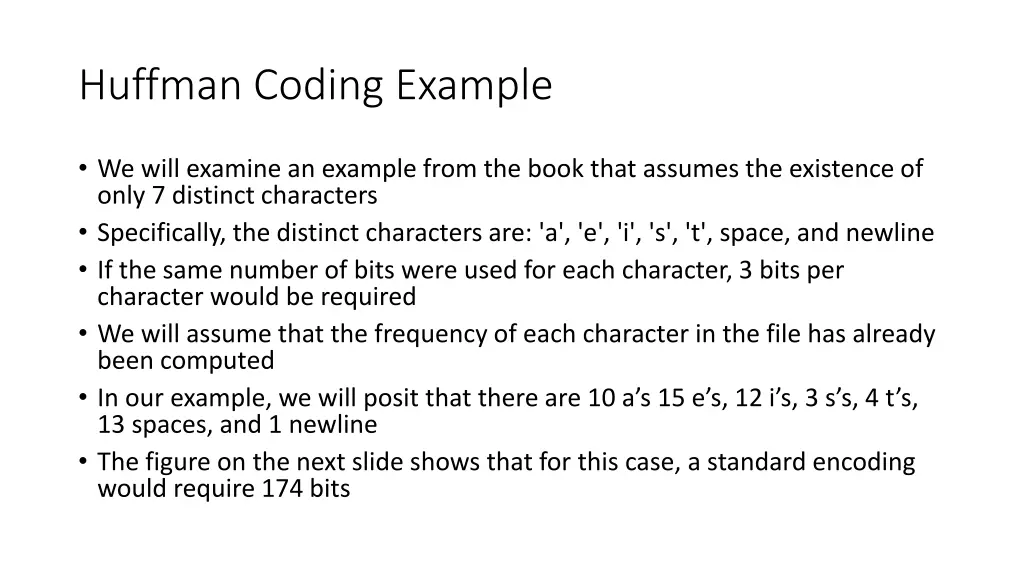 huffman coding example