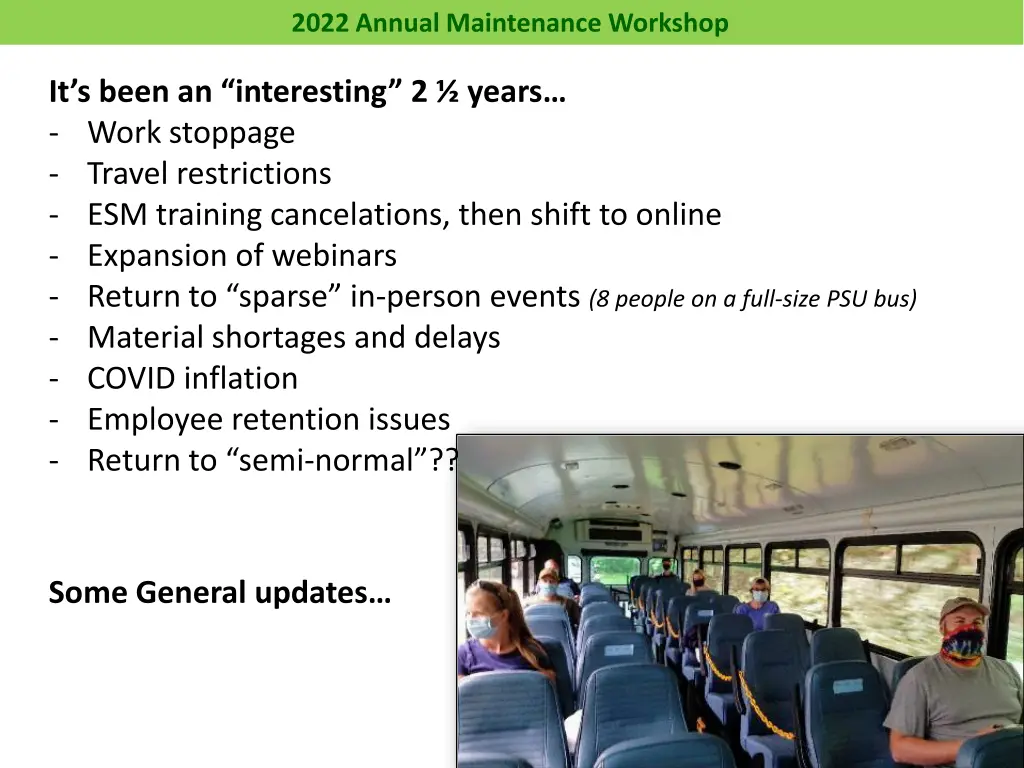 2022 annual maintenance workshop 4