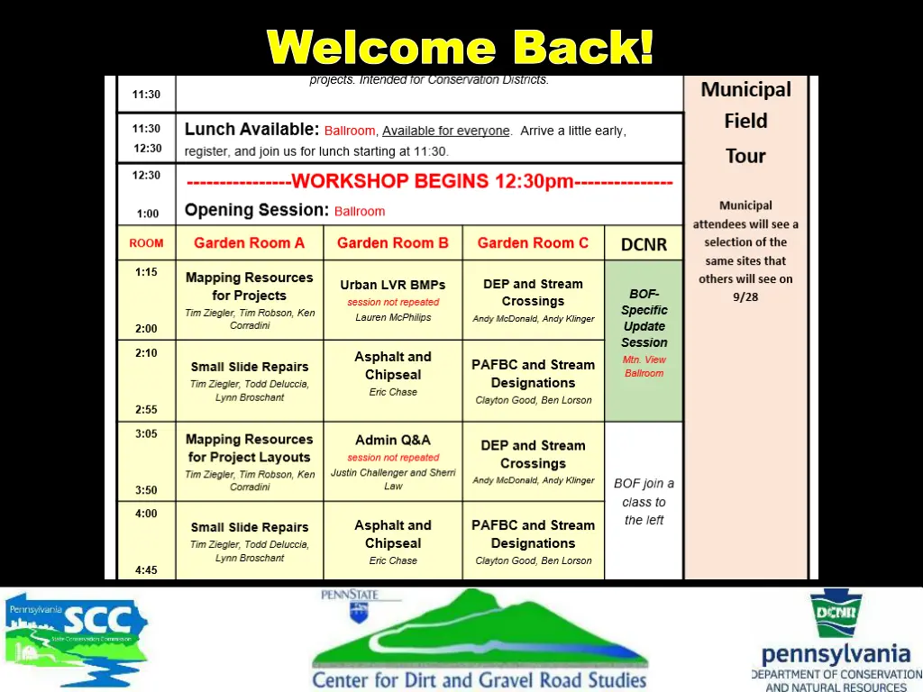 welcome back welcome back