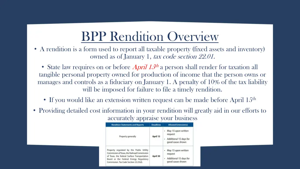 bpp rendition overview a rendition is a form used