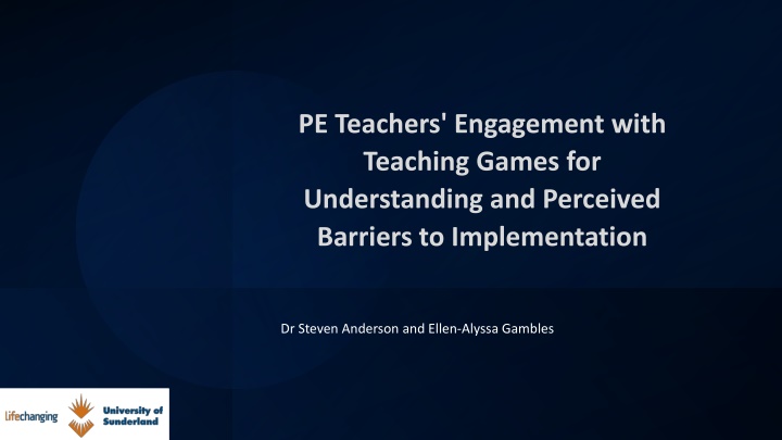 pe teachers engagement with teaching games