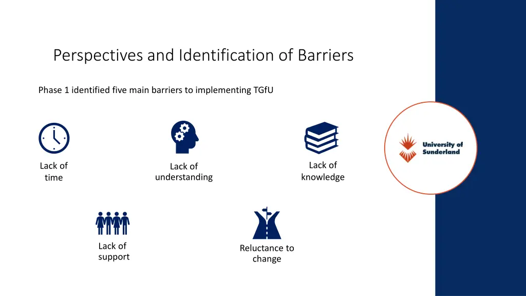 perspectives and identification of barriers