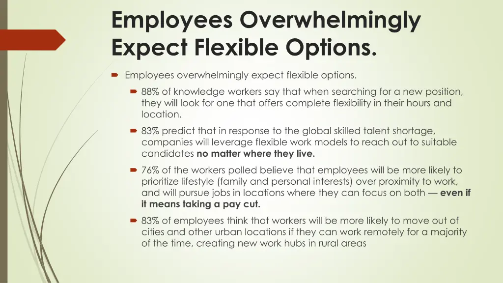 employees overwhelmingly expect flexible options