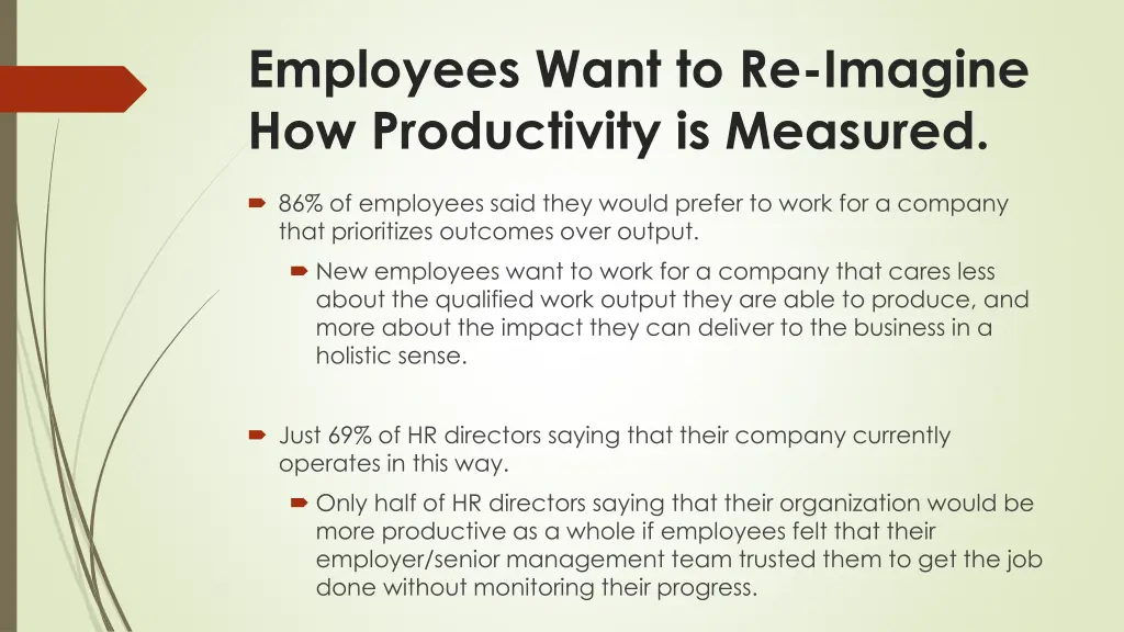 employees want to re imagine how productivity