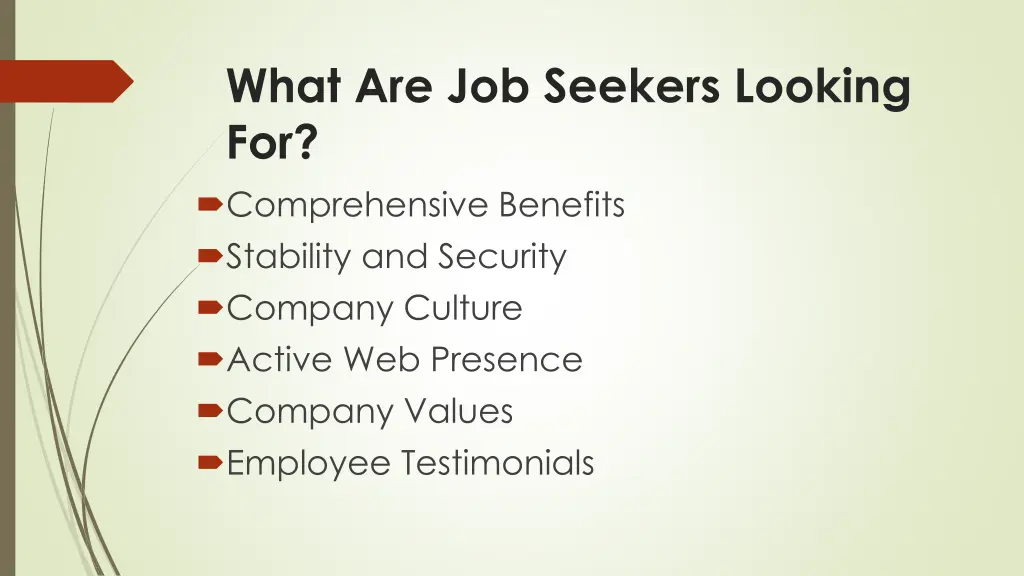 what are job seekers looking for comprehensive