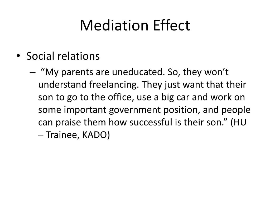 mediation effect