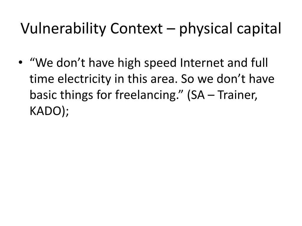 vulnerability context physical capital