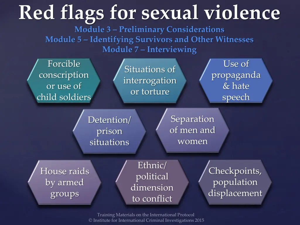 red flags for sexual violence module