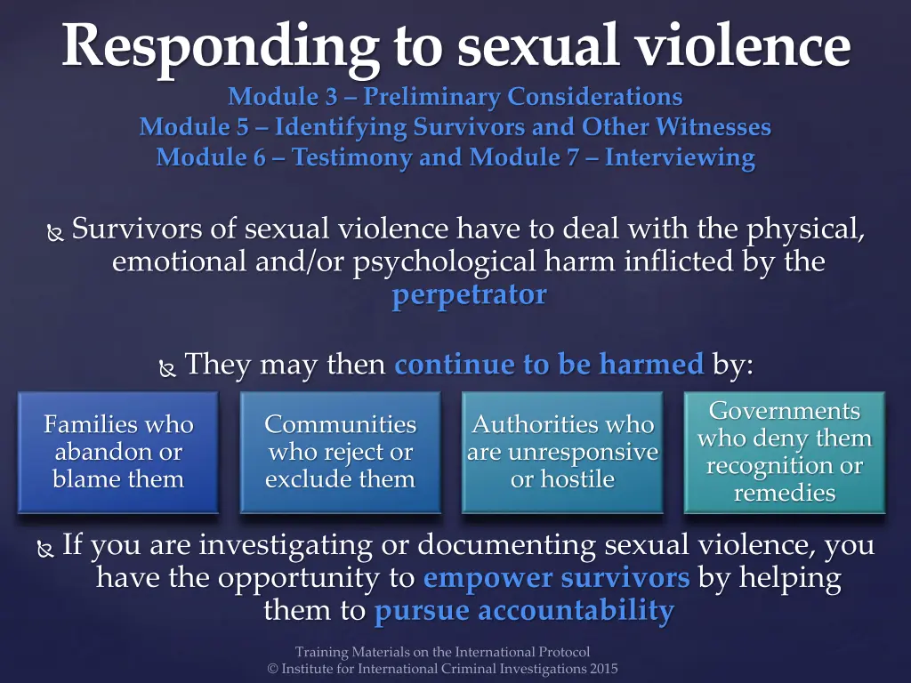 responding to sexual violence module