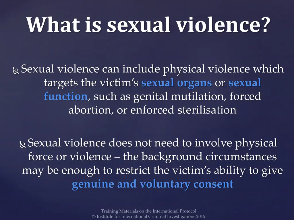 what is sexual violence 1