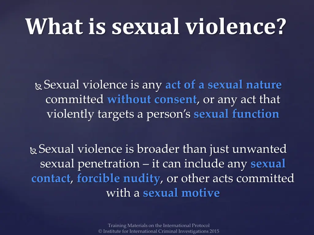 what is sexual violence