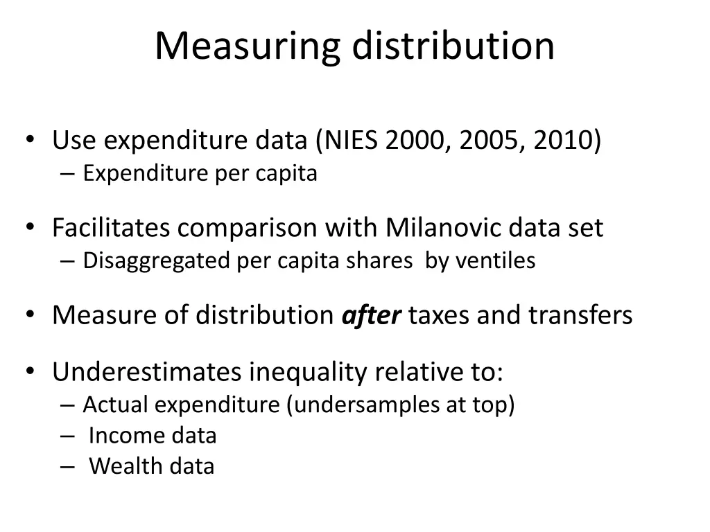 measuring distribution