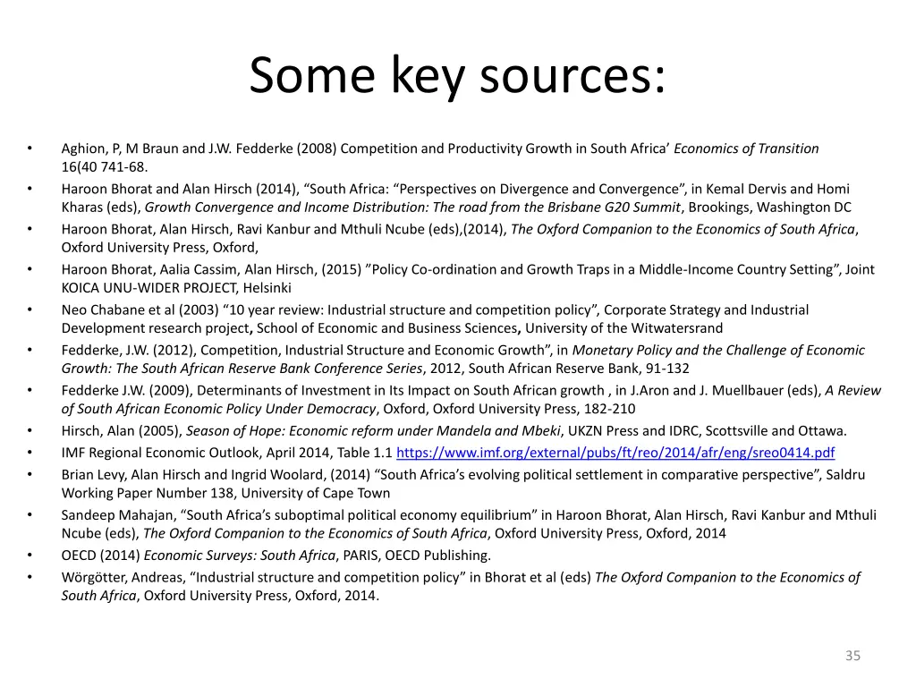 some key sources