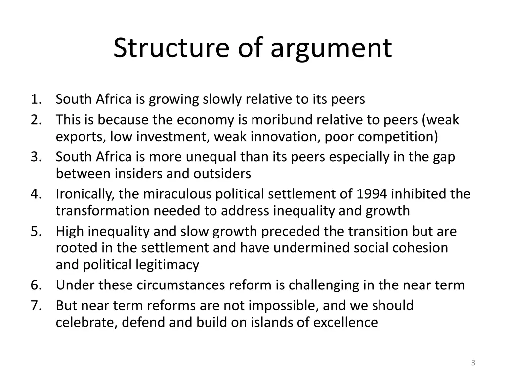 structure of argument