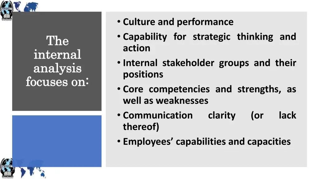 culture and performance capability for strategic