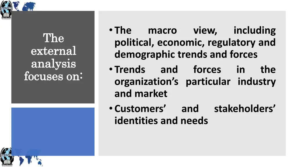 the political economic regulatory and demographic