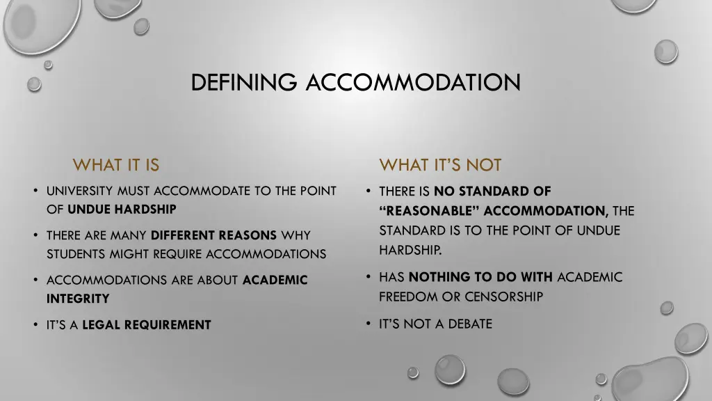 defining accommodation