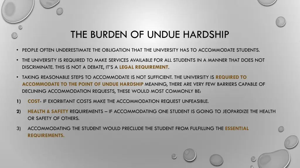 the burden of undue hardship