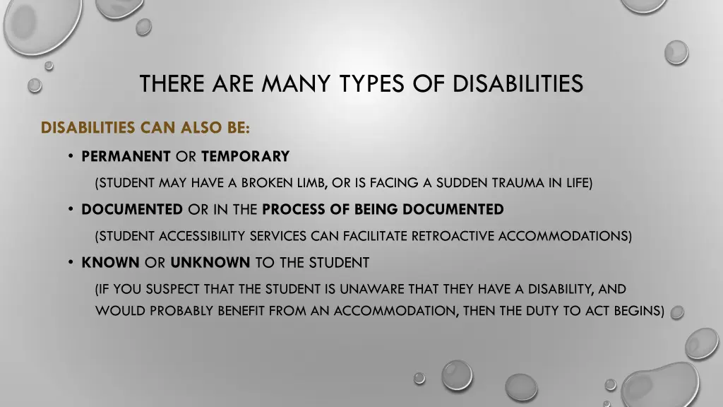 there are many types of disabilities