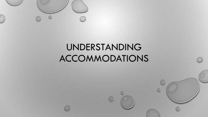 understanding accommodations