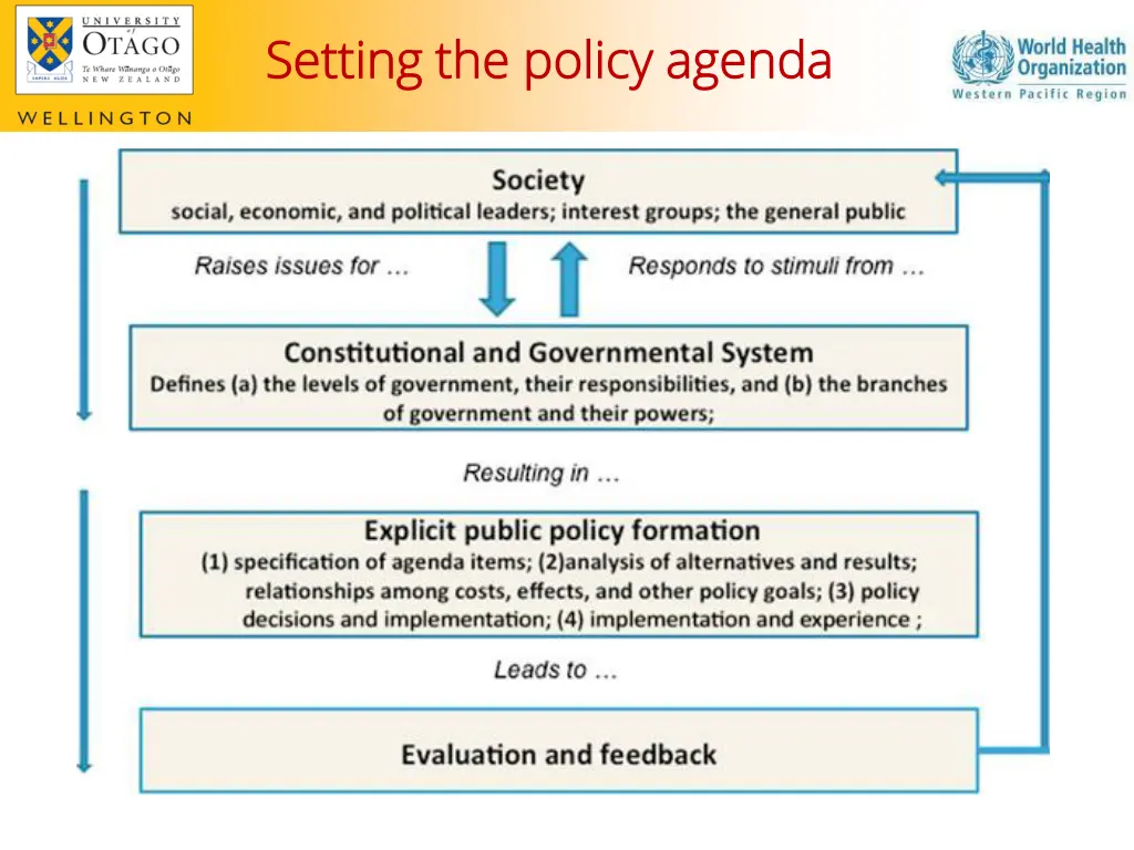 setting the policy agenda setting the policy