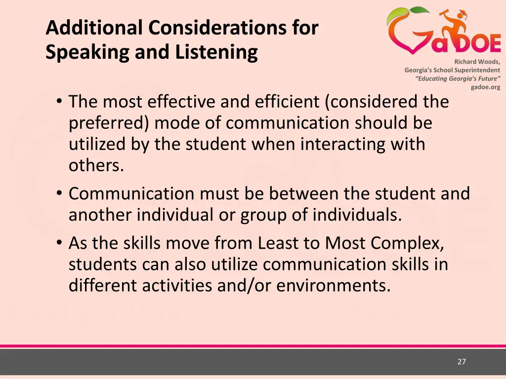 additional considerations for speaking