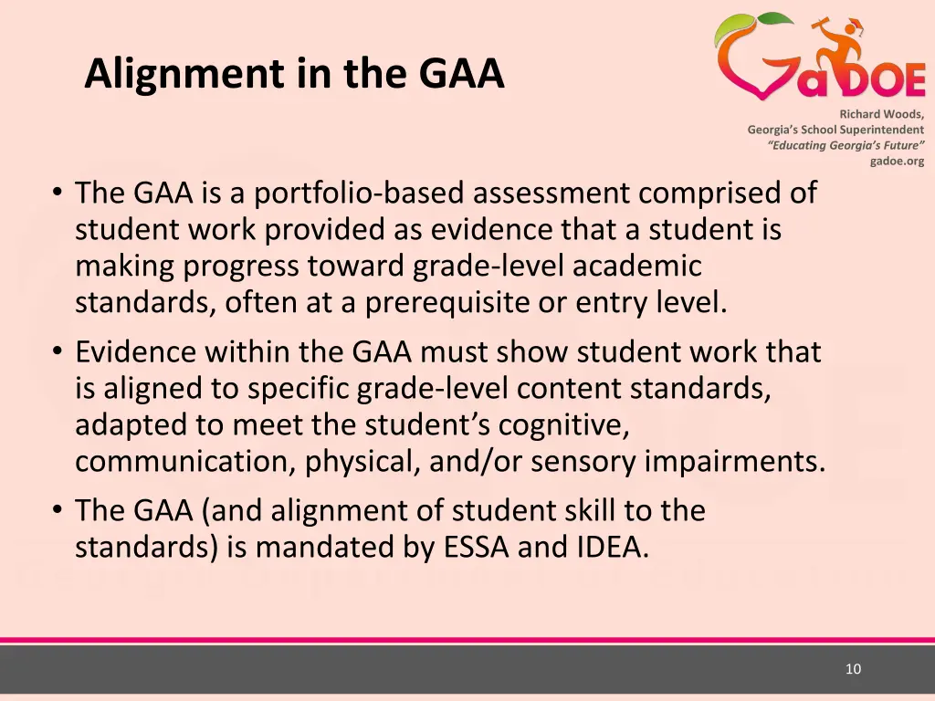 alignment in the gaa