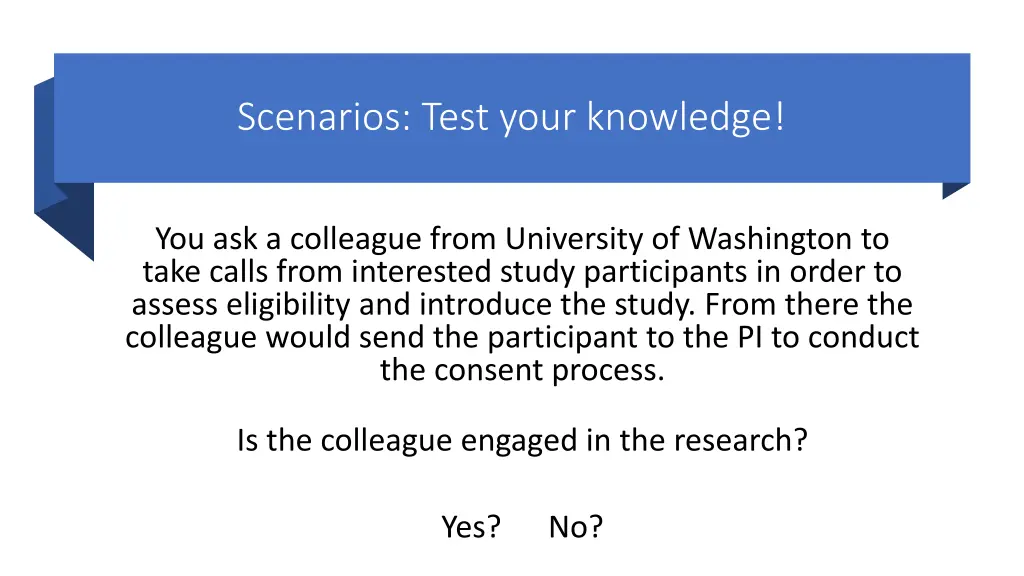 scenarios test your knowledge 4