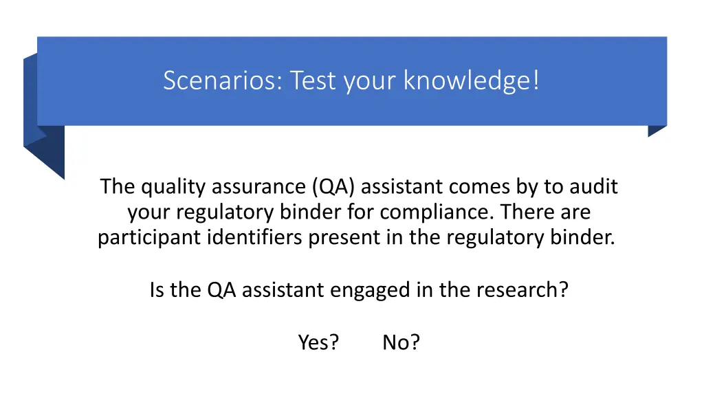 scenarios test your knowledge 5