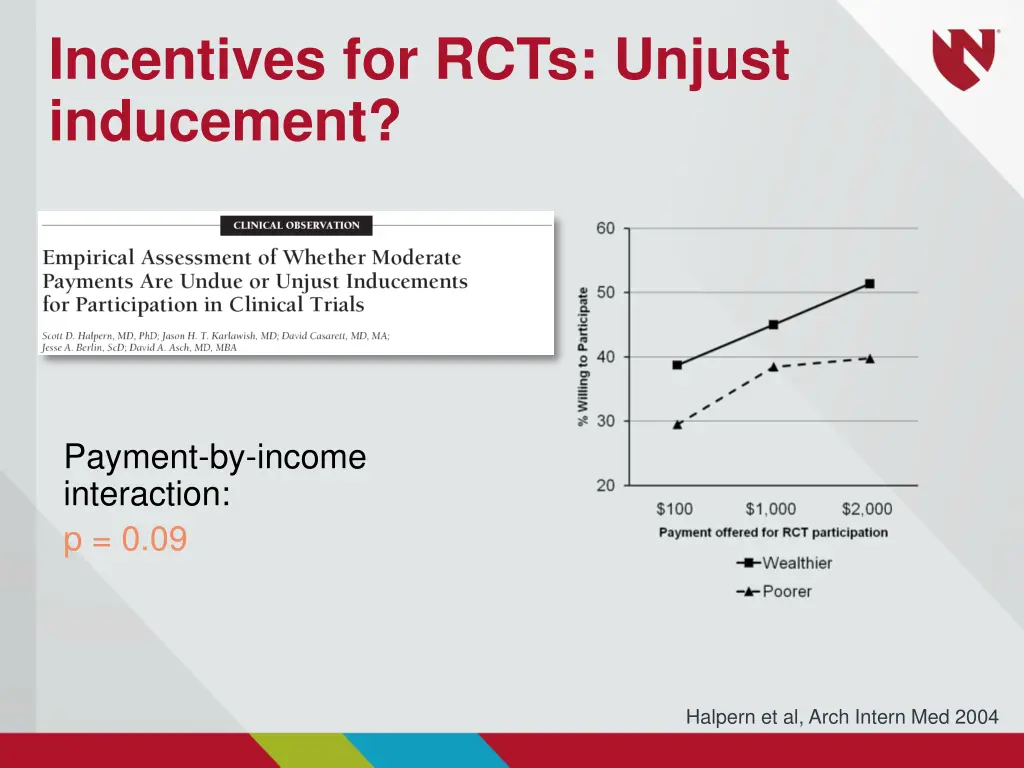 incentives for rcts unjust inducement