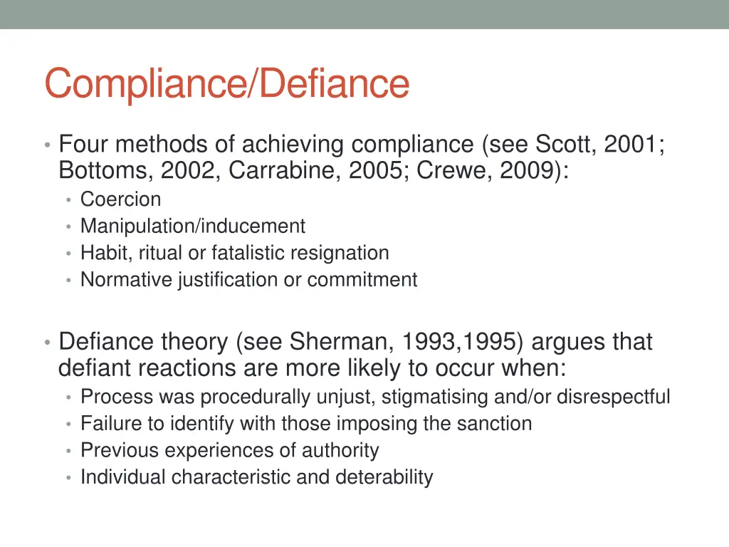 compliance defiance