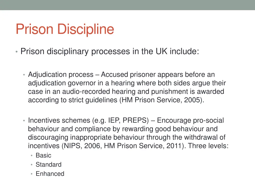 prison discipline