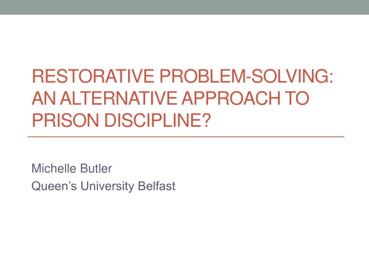 restorative problem solving an alternative