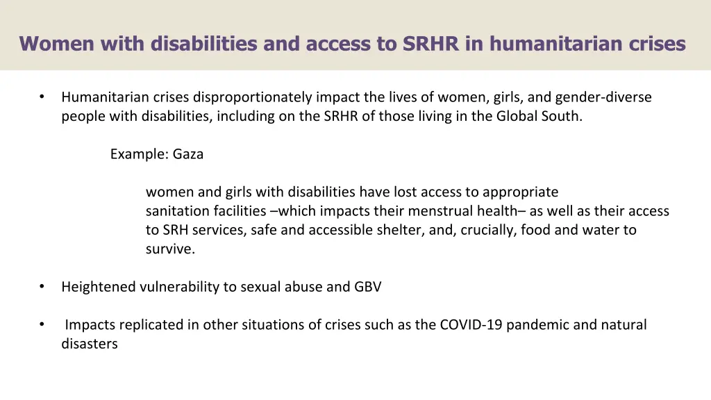 women with disabilities and access to srhr