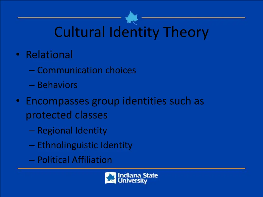 cultural identity theory