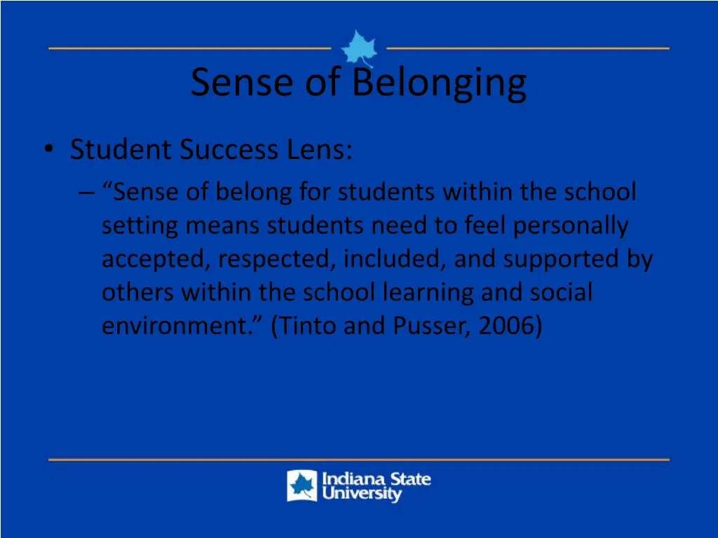 sense of belonging