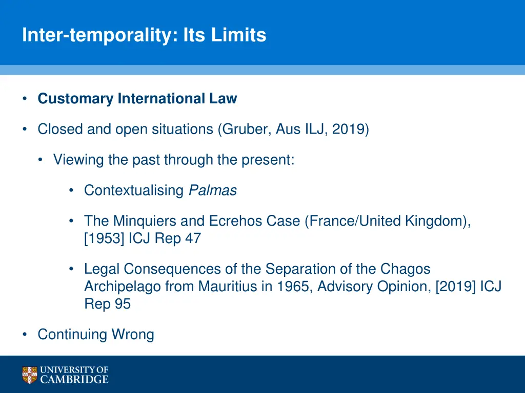 inter temporality its limits 1