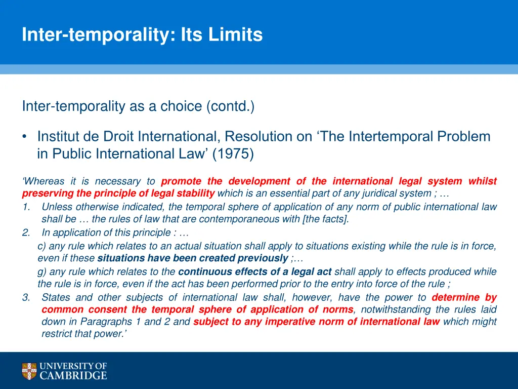 inter temporality its limits 5