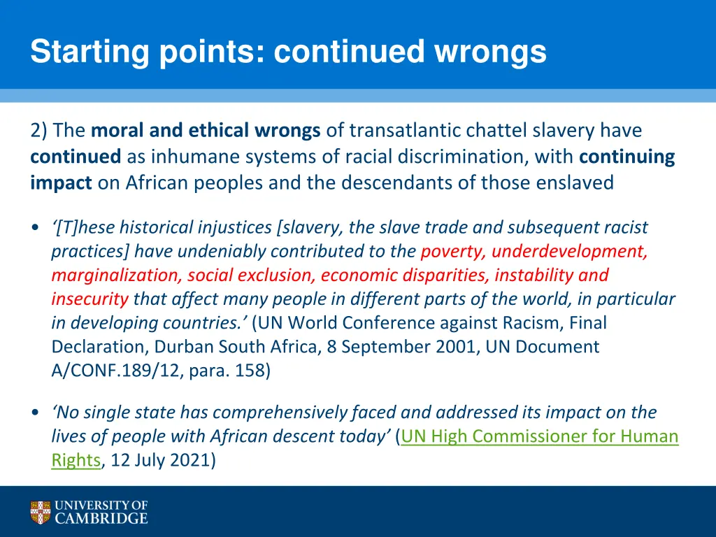 starting points continued wrongs