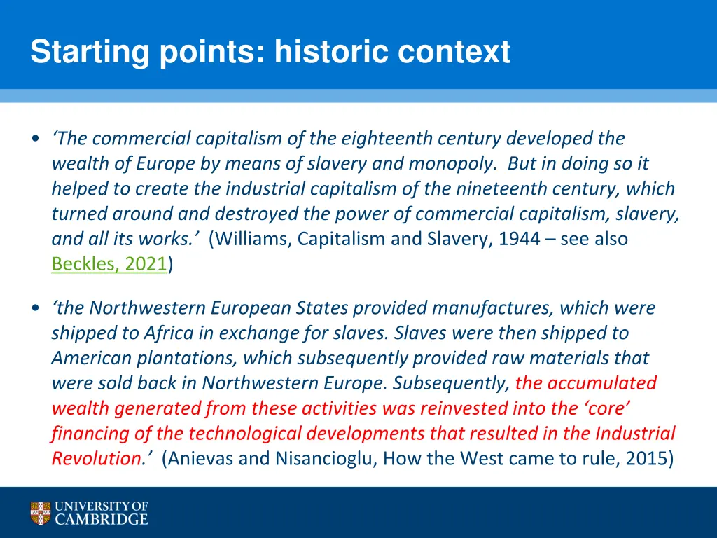 starting points historic context 1