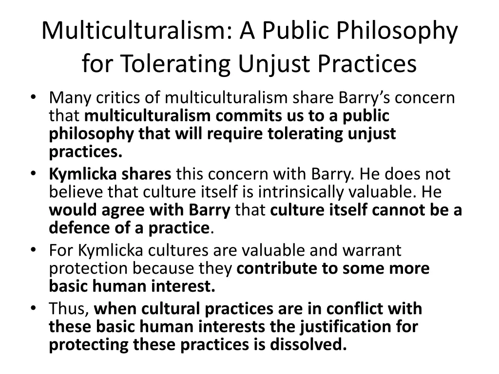 multiculturalism a public philosophy