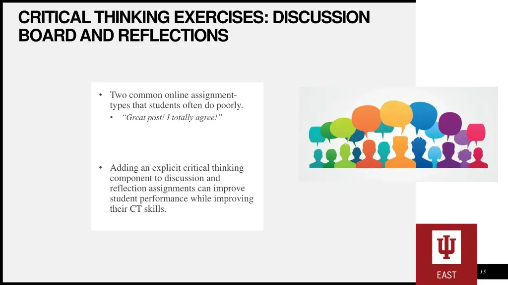 critical thinking exercises discussion board