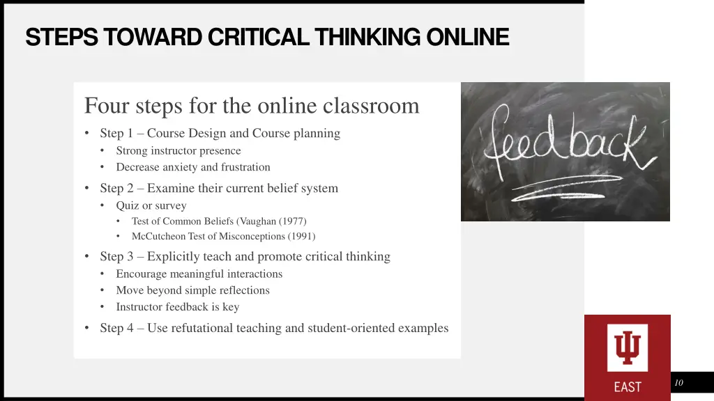 steps toward critical thinking online