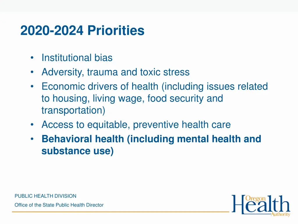 2020 2024 priorities