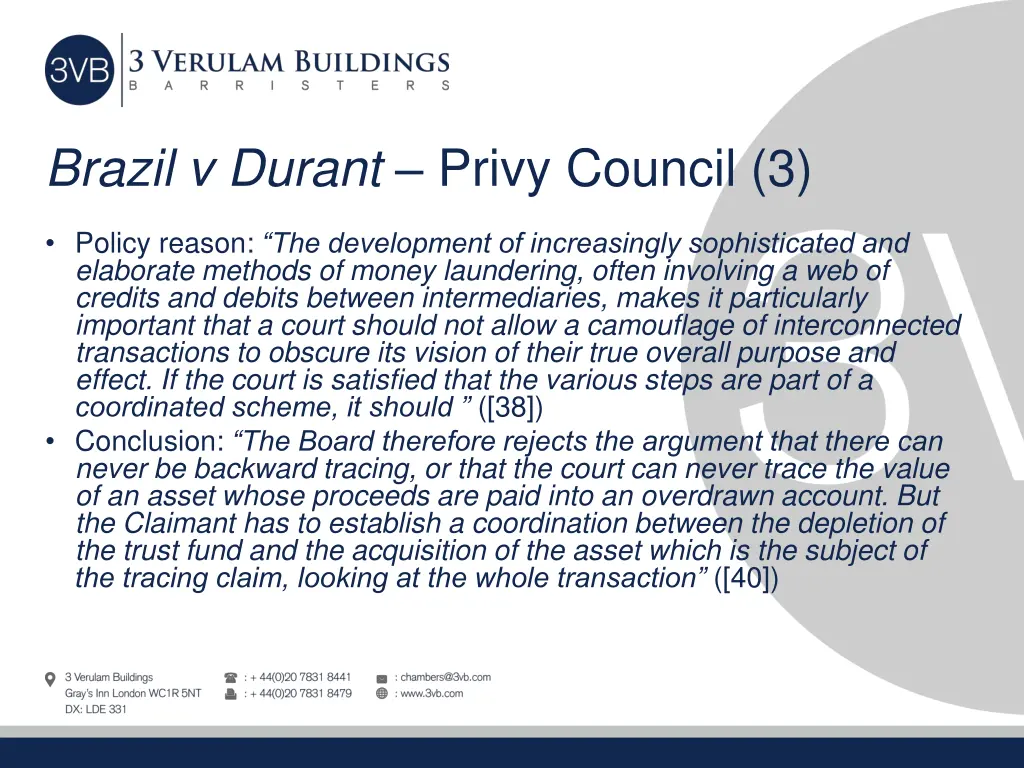 brazil v durant privy council 3