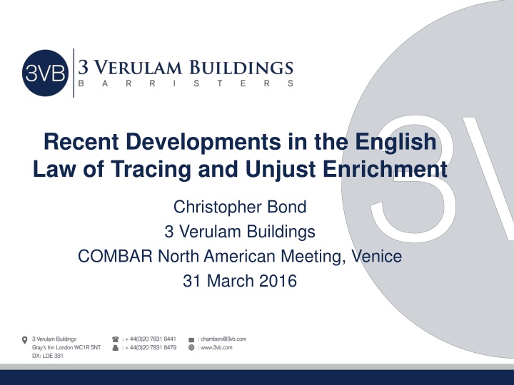 recent developments in the english law of tracing