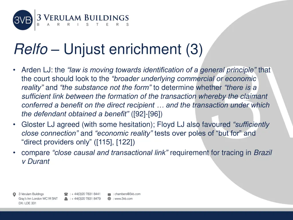 relfo unjust enrichment 3