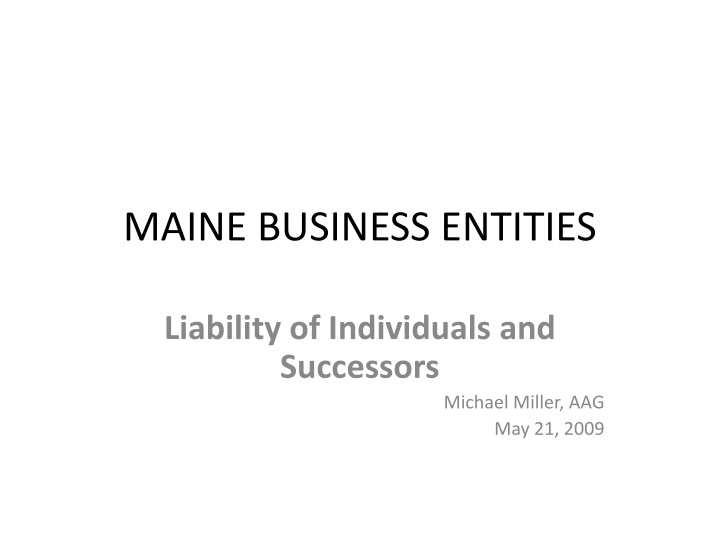 maine business entities