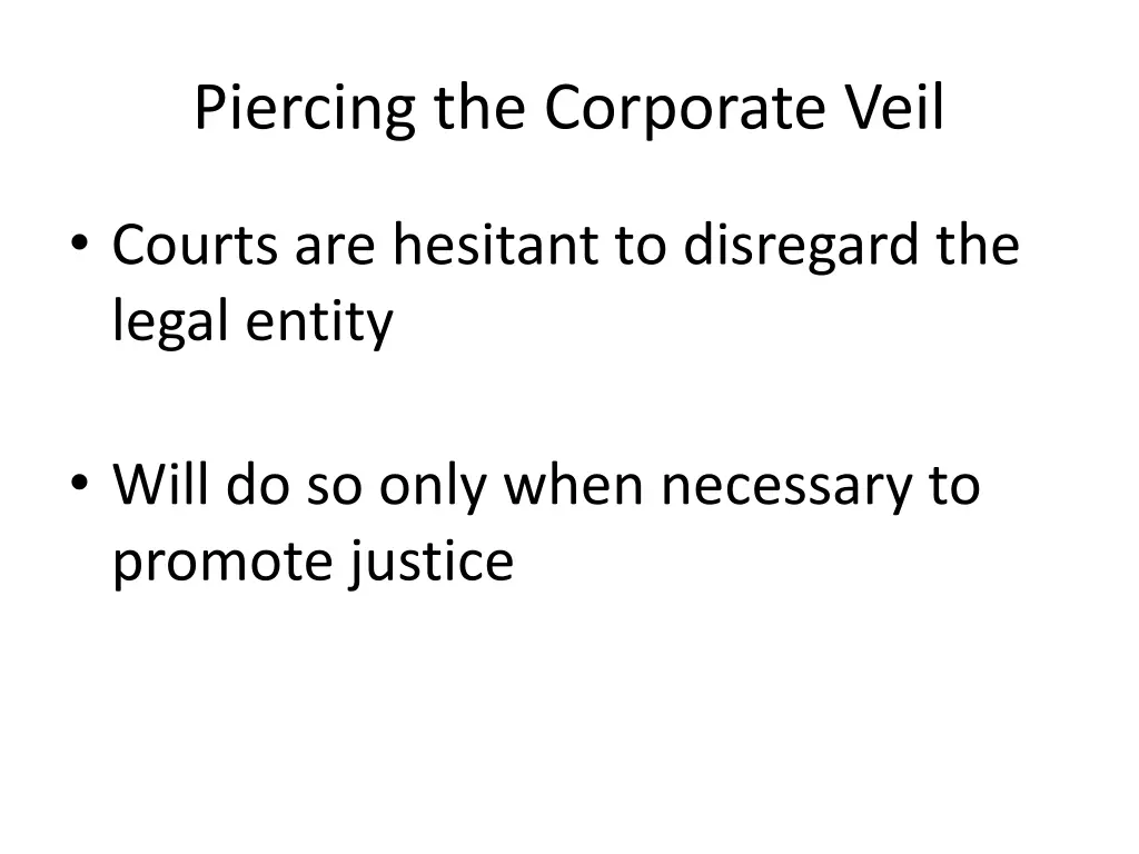 piercing the corporate veil 1